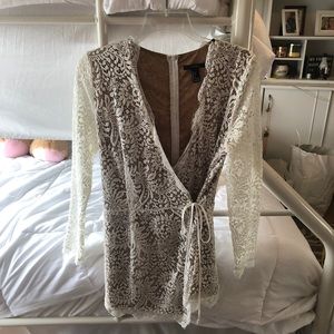 Forever 21 white lace romper